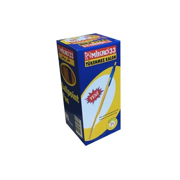 Mikro 33 Mavi Tükenmez Kalem 60 adet