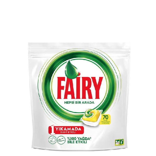 Fairy Hepsi Bir Arada Bulaşık Makinesi Kapsülü Limon 70 Adet